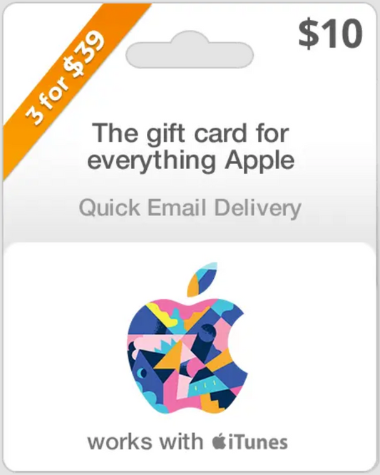 $10 USA Apple Gift Card (Email Delivery)