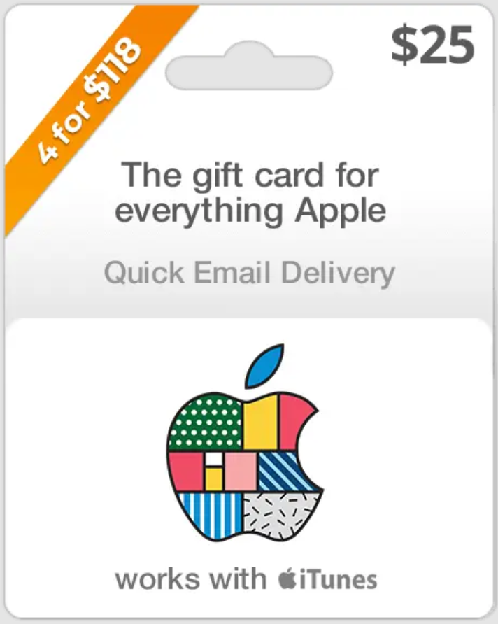 $25 USA Apple Gift Card (Email Delivery)