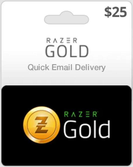$25 Razer Gold Game Card (Email Delivery)