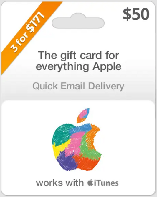 $50 USA Apple Gift Card (Email Delivery)