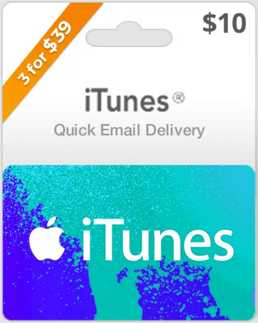 $10 USA iTunes Gift Card (Email Delivery)
