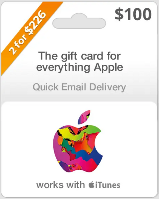 $100 USA Apple Gift Card (Email Delivery)