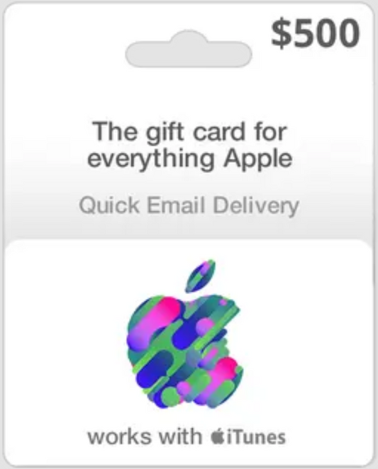 $500 USA Apple Gift Card (Email Delivery)