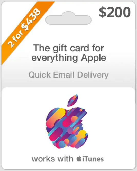 $200 USA Apple Gift Card (Email Delivery)